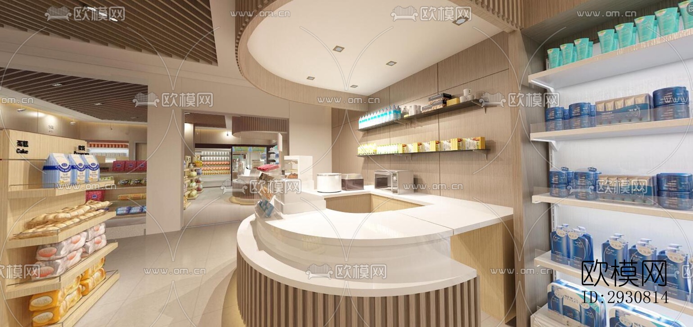 现代零售店铺效果图下载（渲染图2）