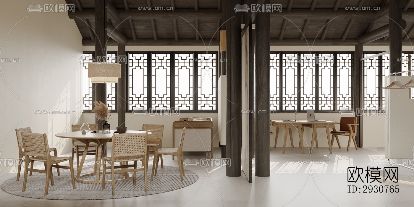 新中式零售店铺效果图下载（渲染图4）