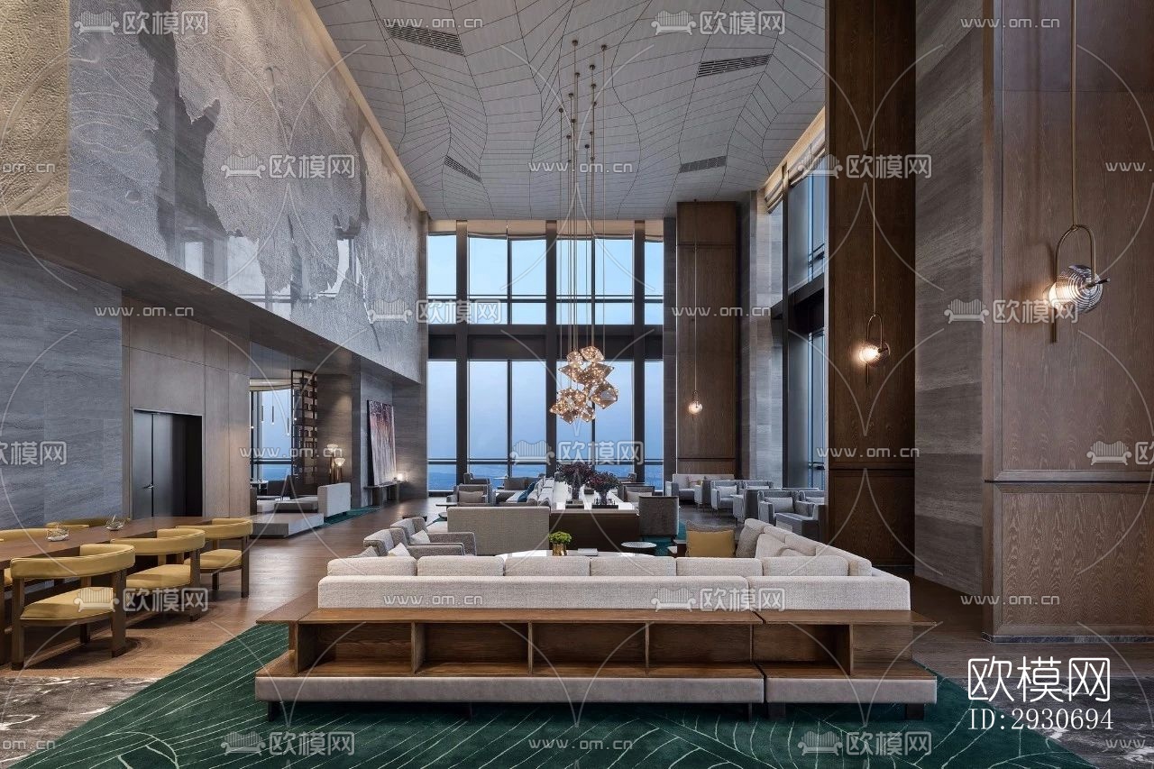 现代酒店民宿效果图下载（渲染图9）