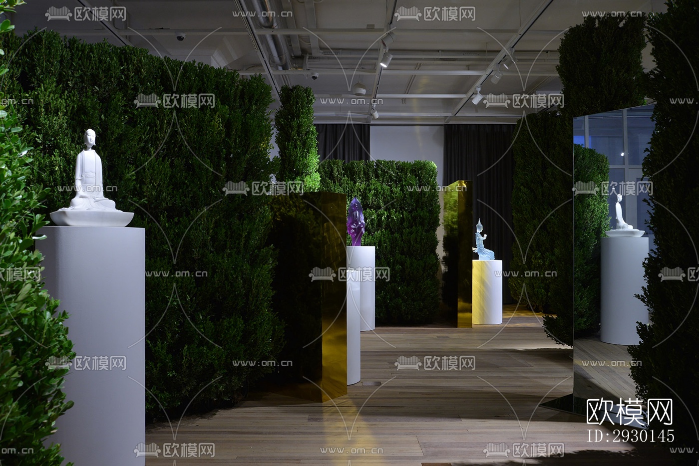 现代展览展厅效果图下载（渲染图5）