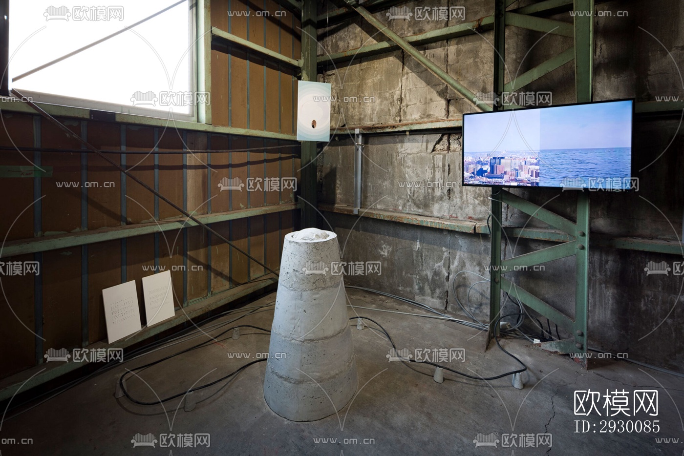 工业风展览展厅效果图下载（渲染图5）