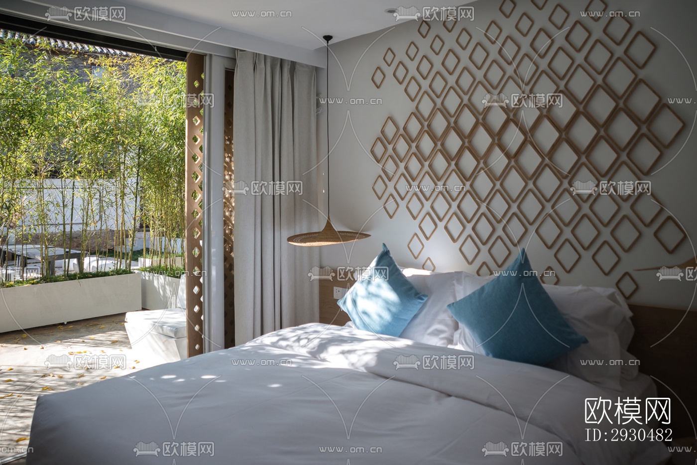 中式酒店民宿效果图下载（渲染图4）