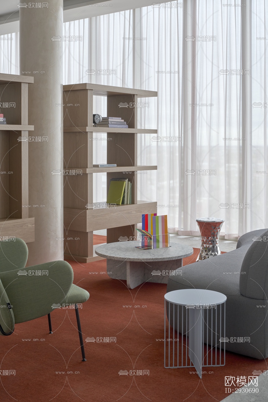 现代酒店民宿效果图下载（渲染图3）