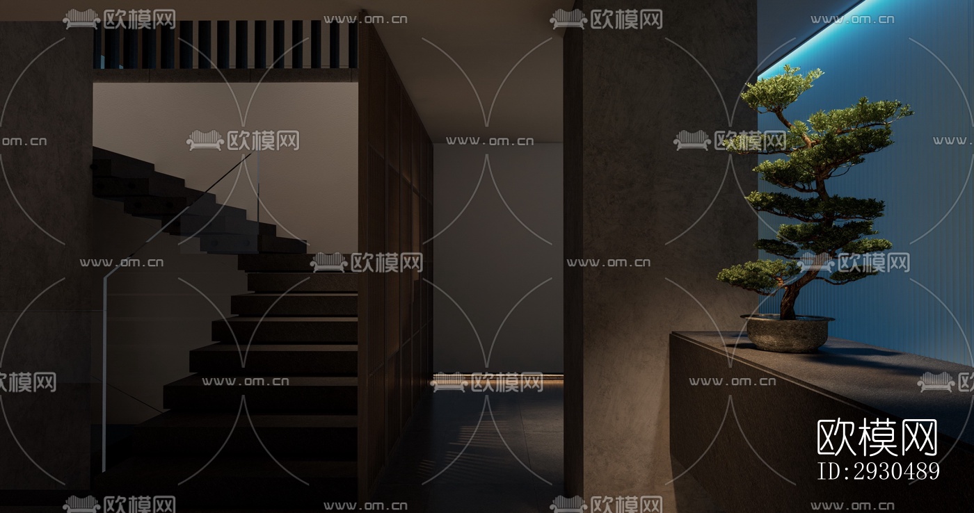 中式酒店民宿效果图下载（渲染图3）