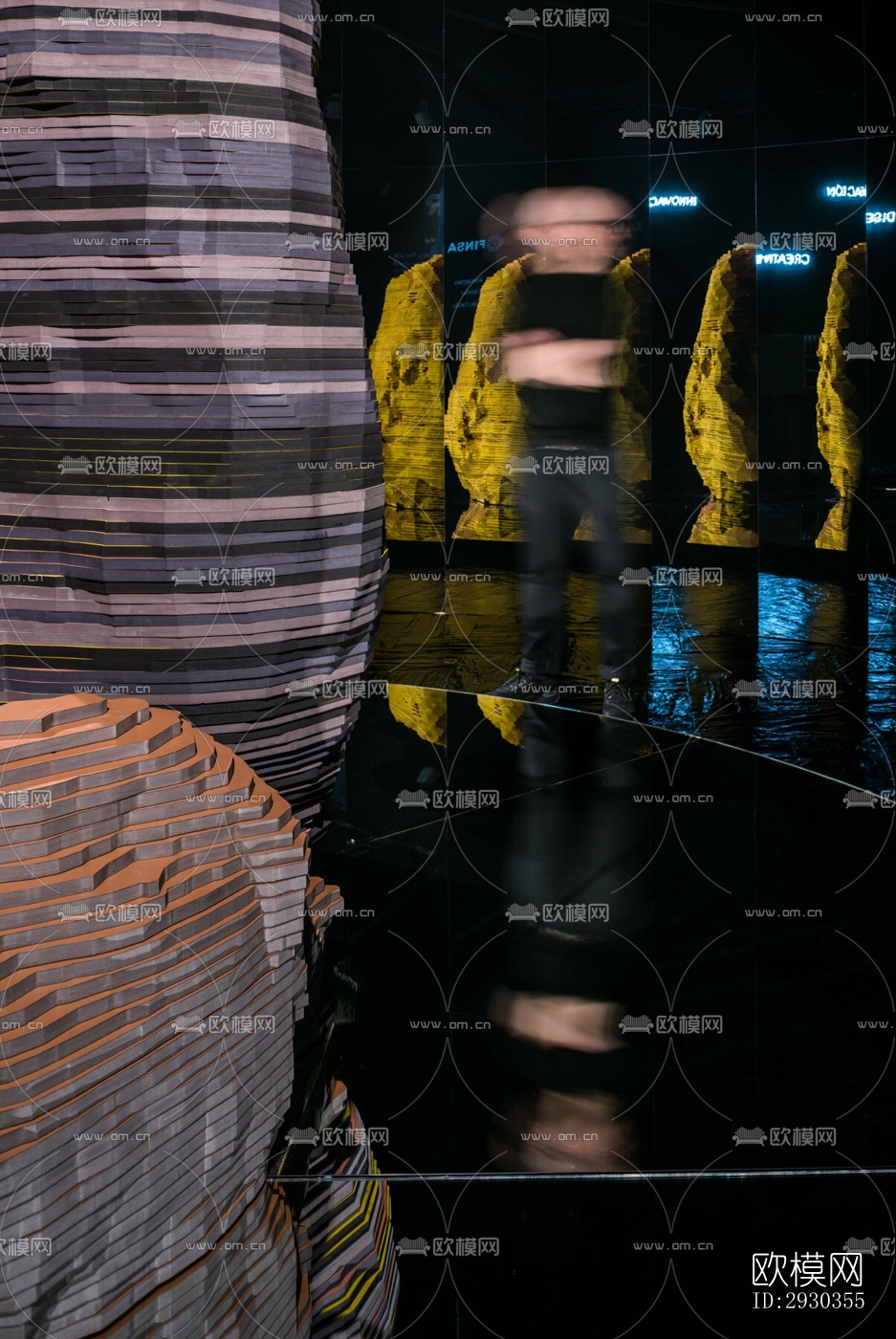 现代展览展厅效果图下载（渲染图4）