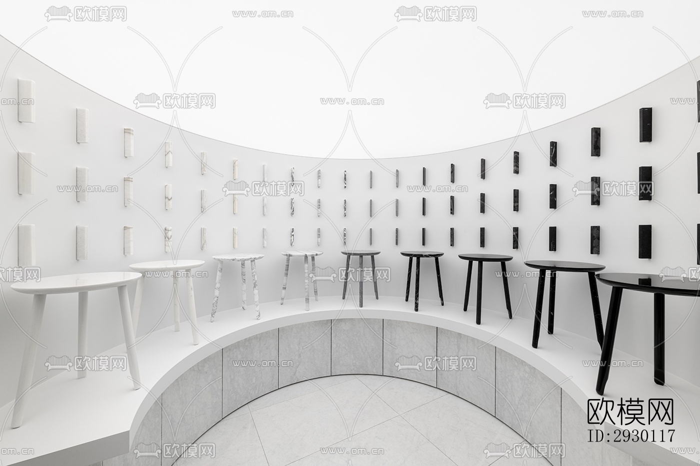 欧式展览展厅效果图下载（渲染图9）