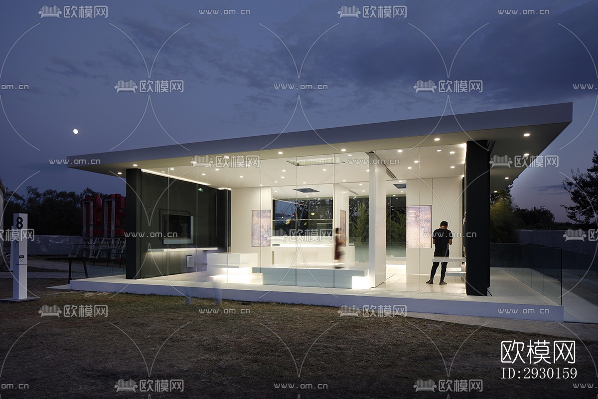 现代展览展厅效果图下载（渲染图6）