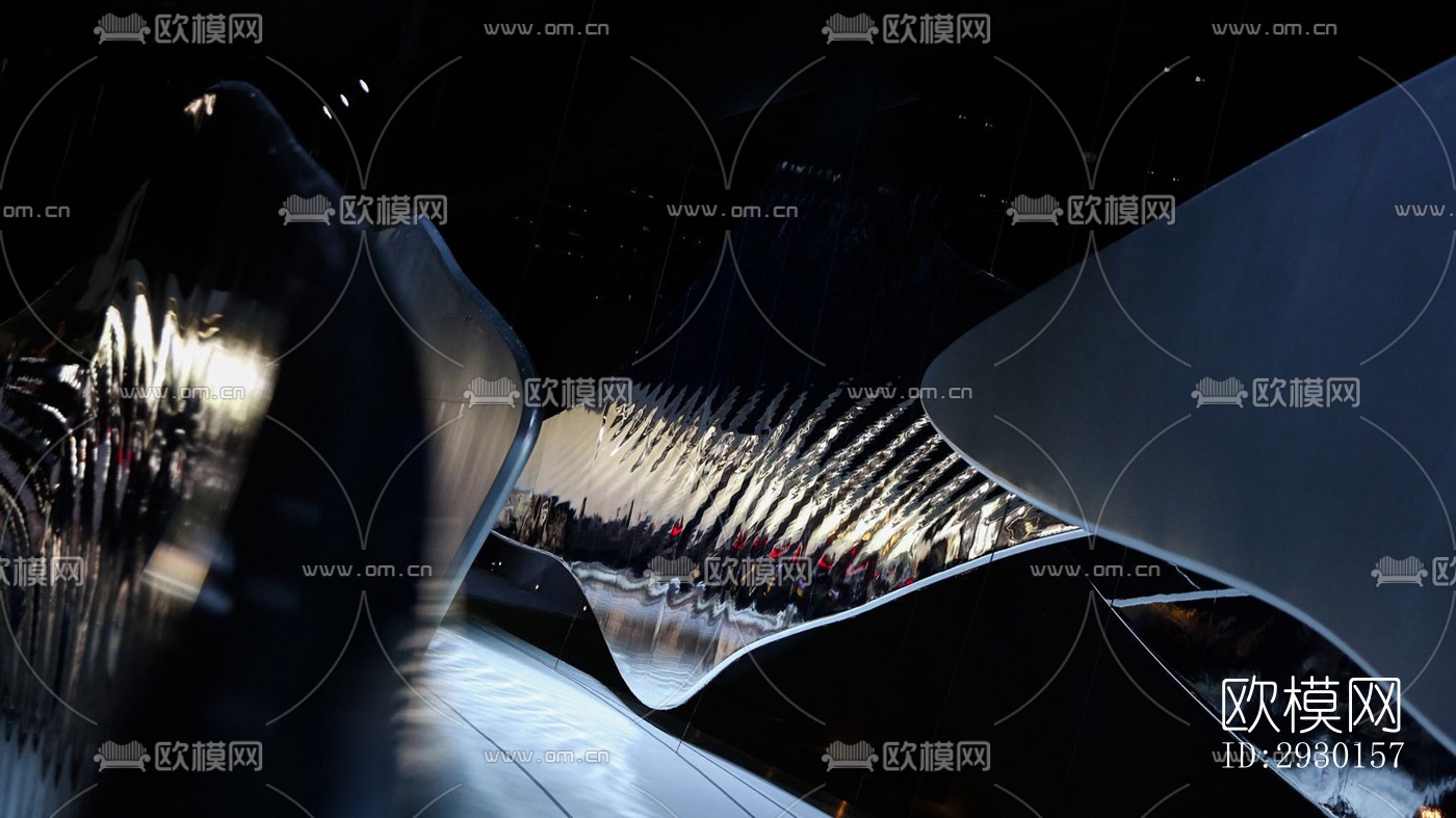 现代展览展厅效果图下载（渲染图5）