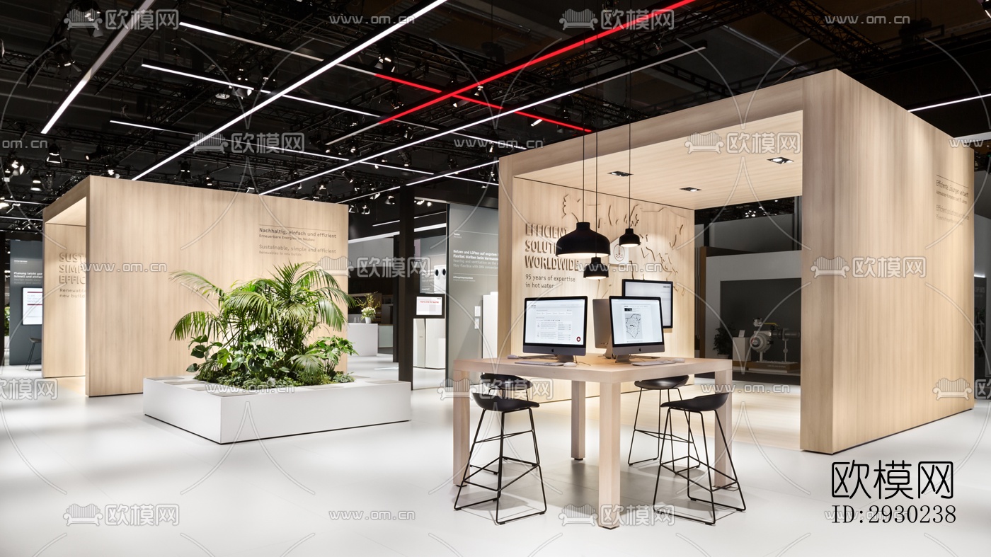 现代展览展厅效果图下载（渲染图10）