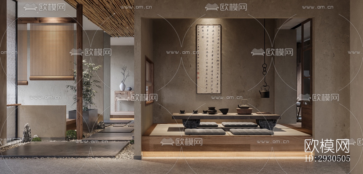 侘寂酒店民宿效果图下载（渲染图10）