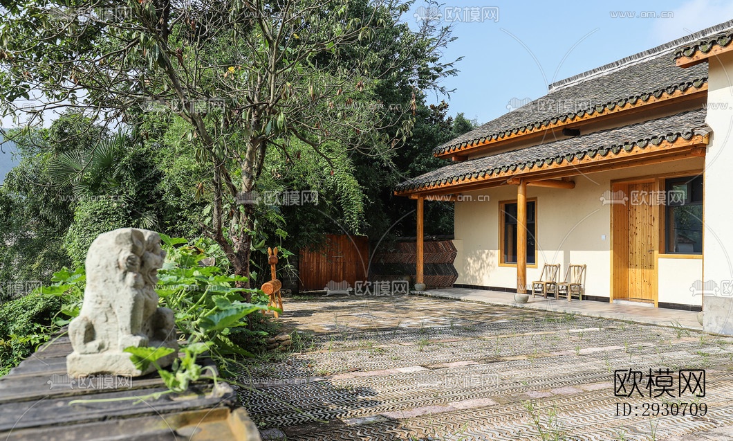 现代酒店民宿效果图下载（渲染图6）