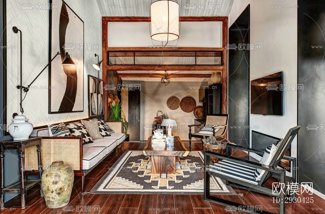 东南亚酒店民宿效果图下载（渲染图2）