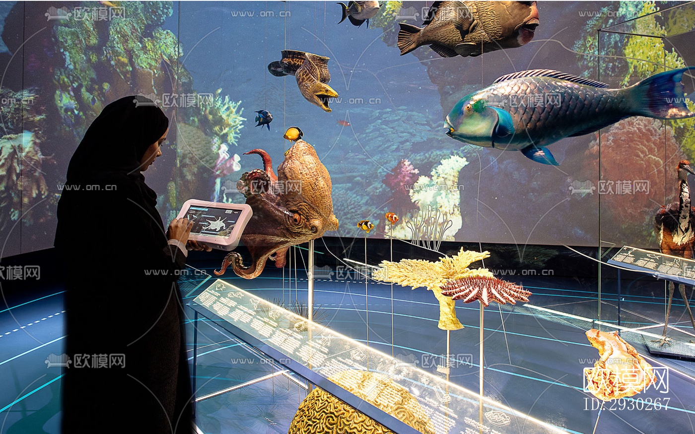 现代展览展厅效果图下载（渲染图7）