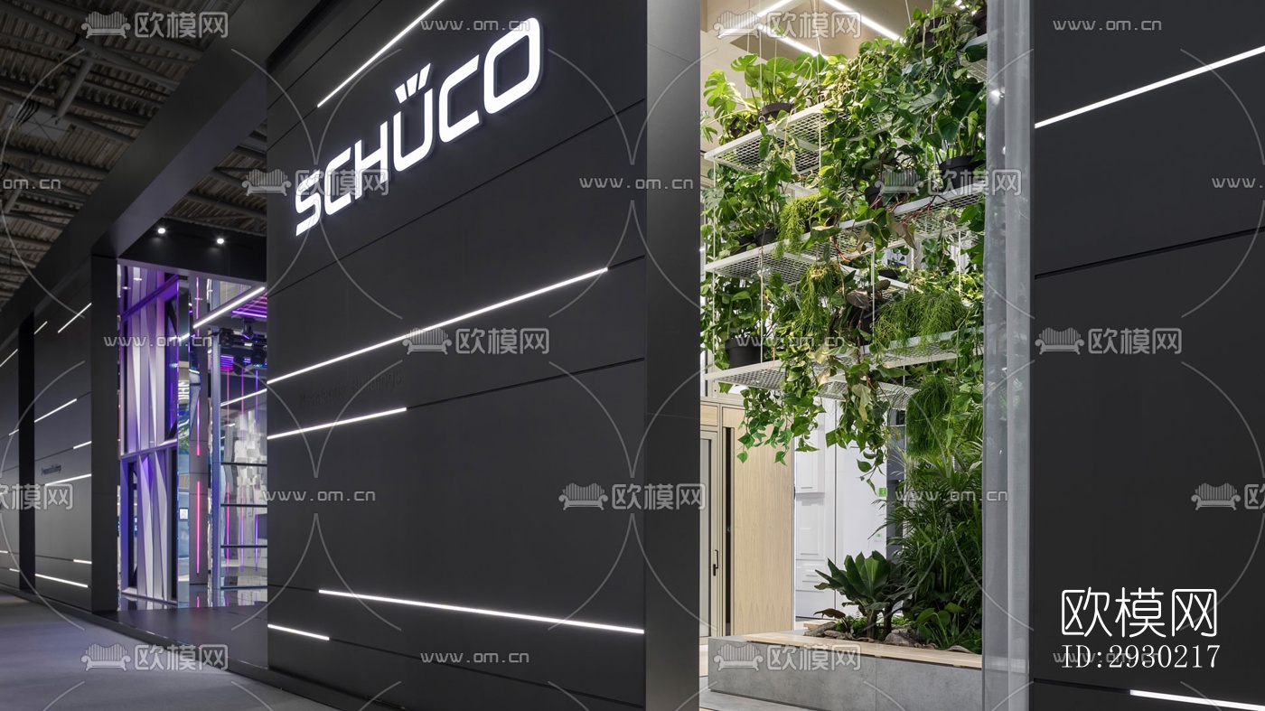 现代展览展厅效果图下载（渲染图1）