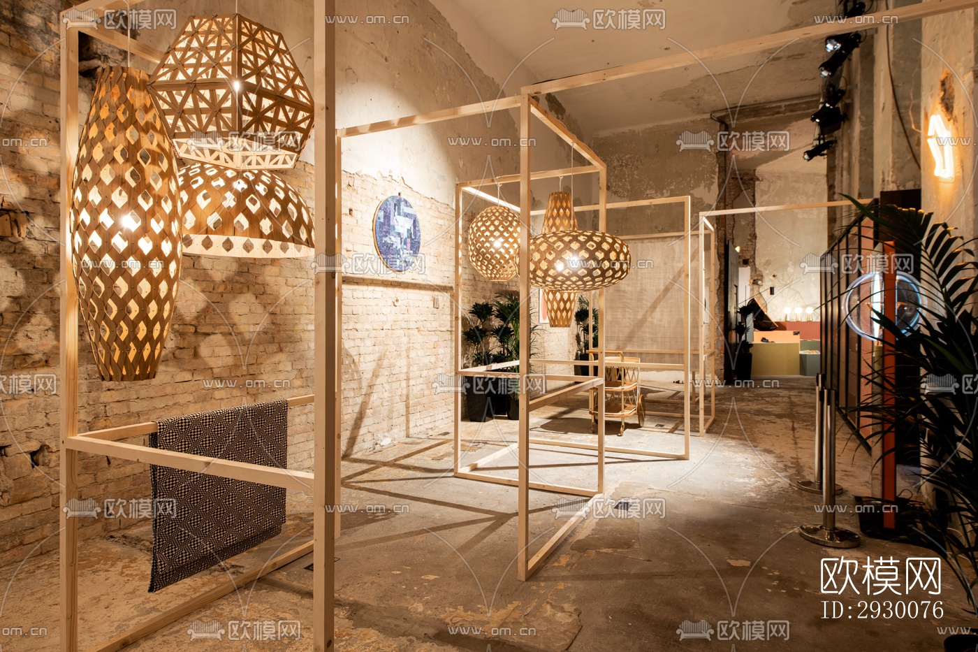 工业风展览展厅效果图下载（渲染图6）