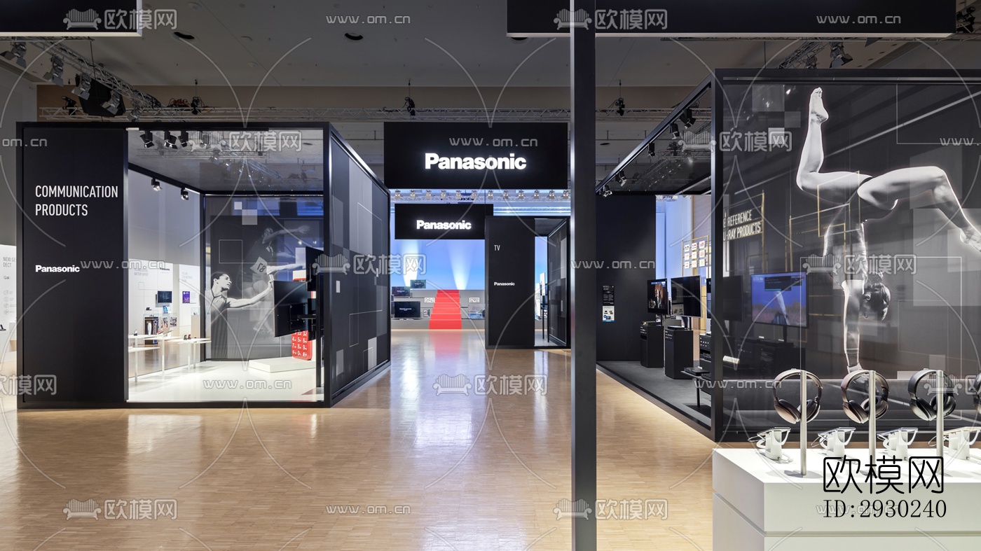 现代展览展厅效果图下载（渲染图1）