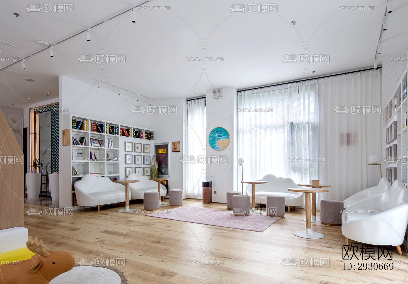 现代酒店民宿效果图下载（渲染图5）