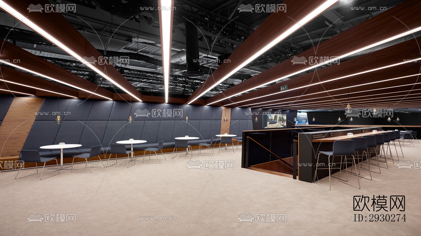 现代展览展厅效果图下载（渲染图6）