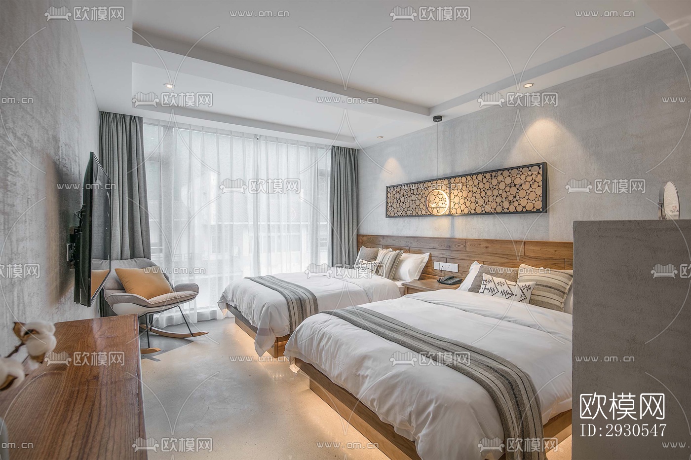 北欧酒店民宿效果图下载（渲染图4）