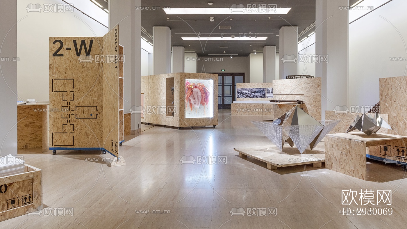 工业风展览展厅效果图下载（渲染图10）