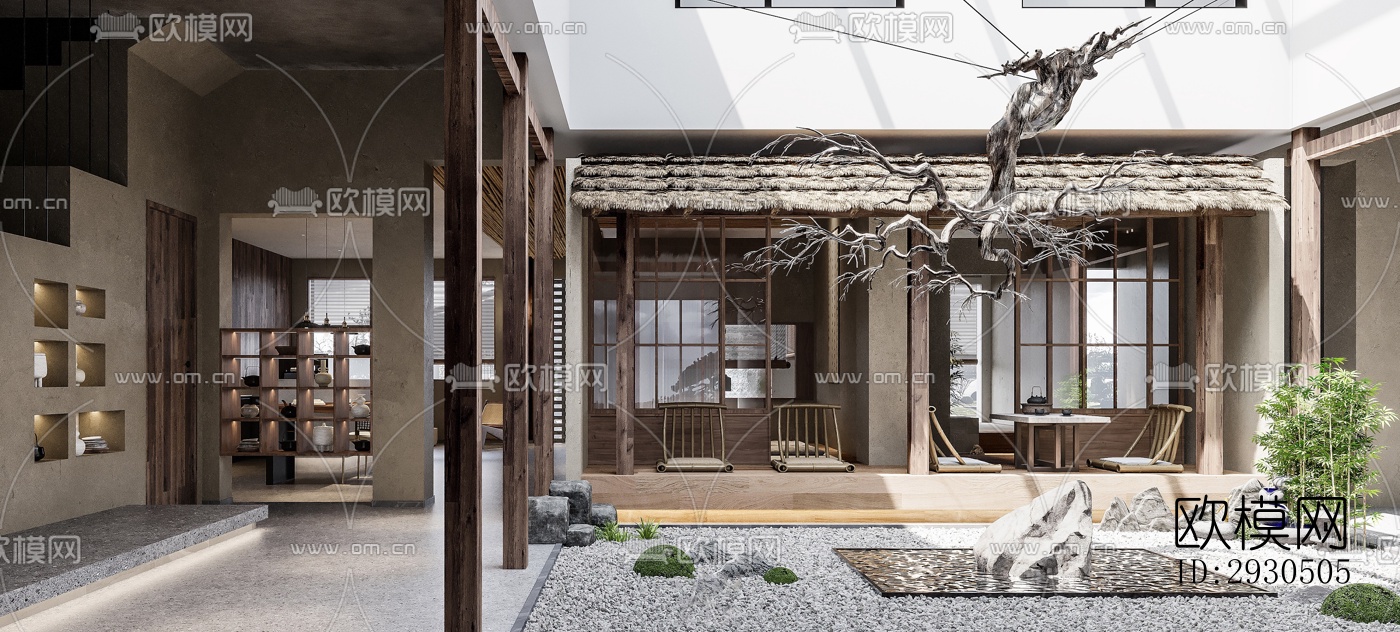 侘寂酒店民宿效果图下载（渲染图17）