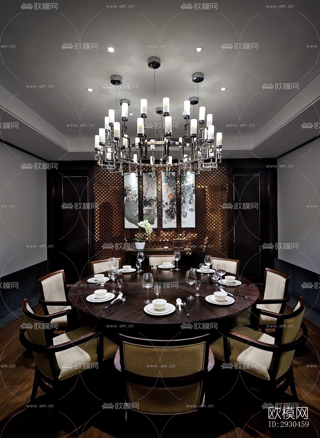 中式酒店民宿效果图下载（渲染图5）