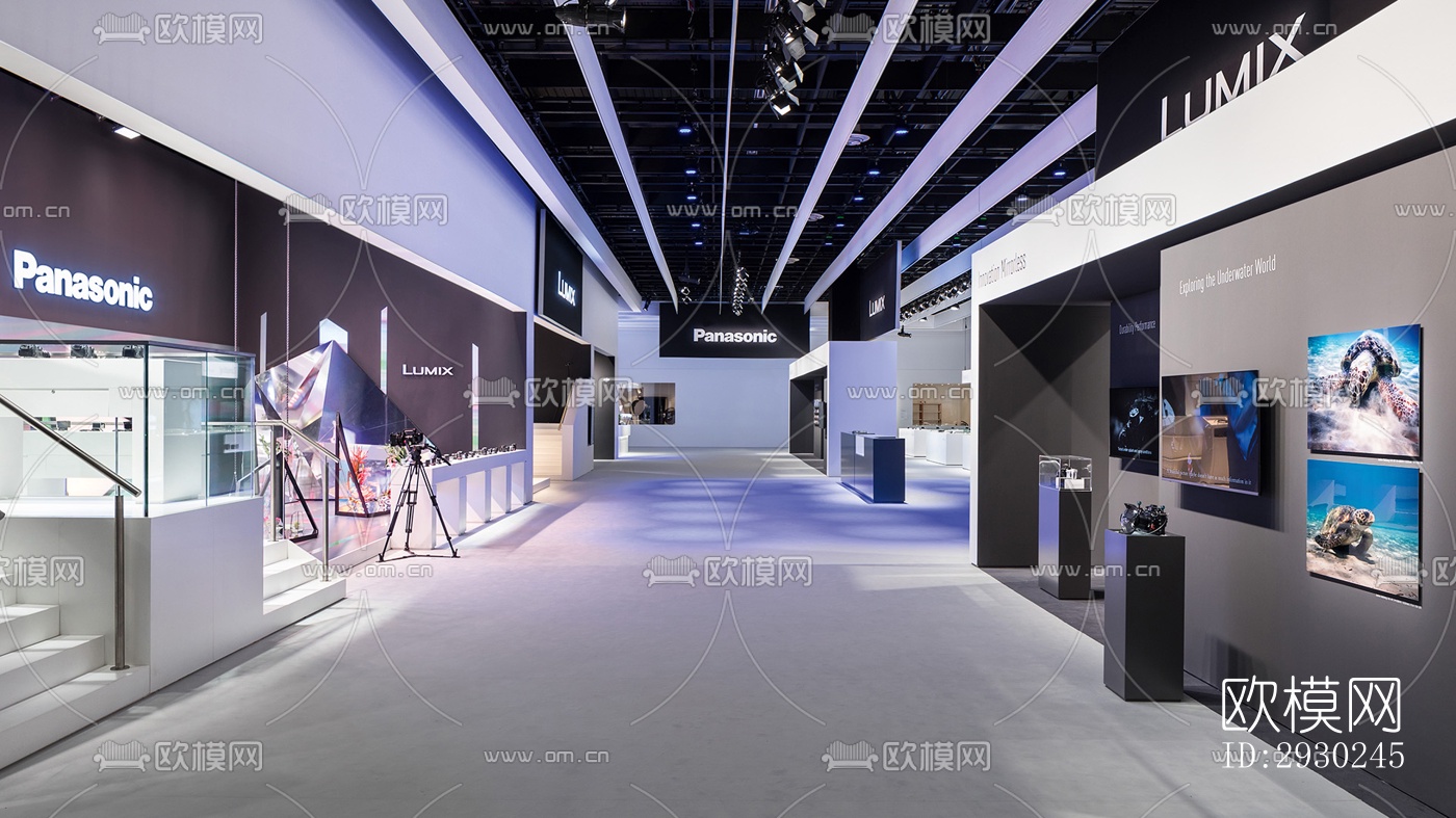 现代展览展厅效果图下载（渲染图2）