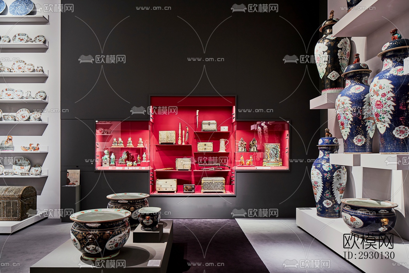 法式展览展厅效果图下载（渲染图7）