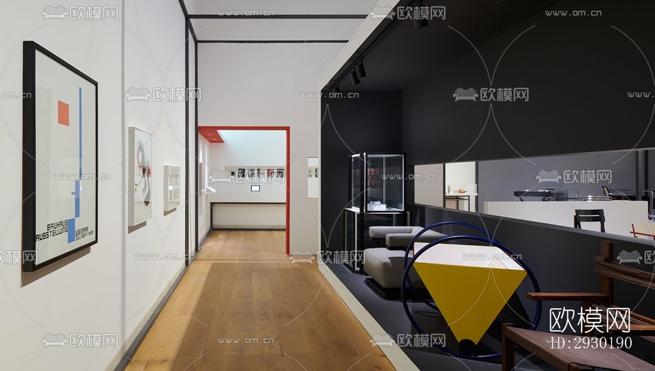 現(xiàn)代展覽展廳效果圖下載(渲染圖6)