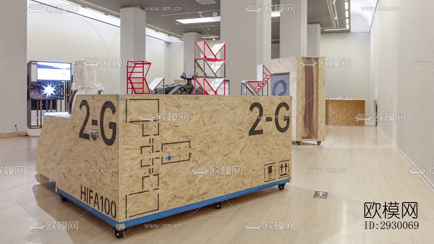 工业风展览展厅效果图下载（渲染图11）