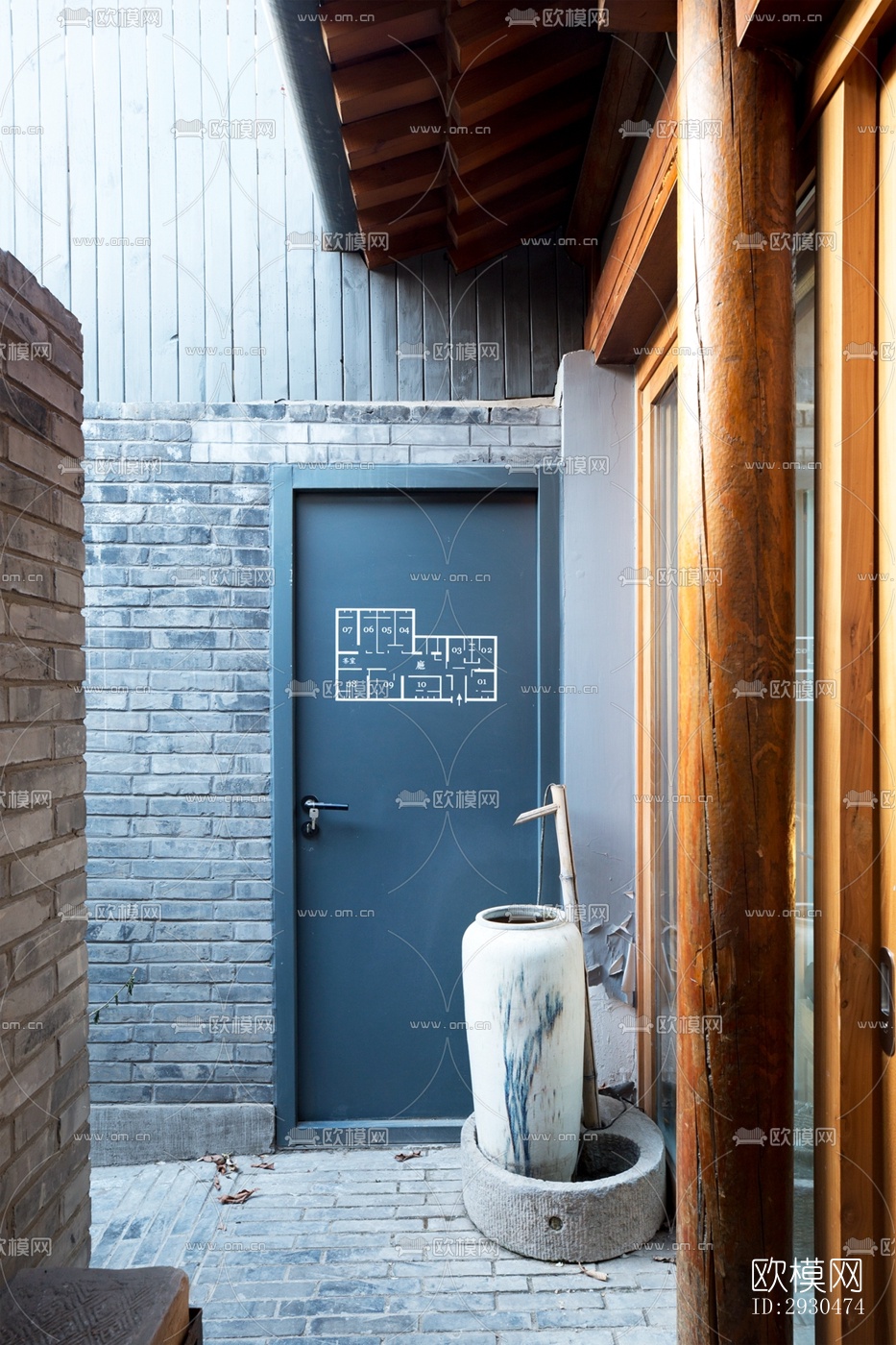 中式酒店民宿效果图下载（渲染图17）