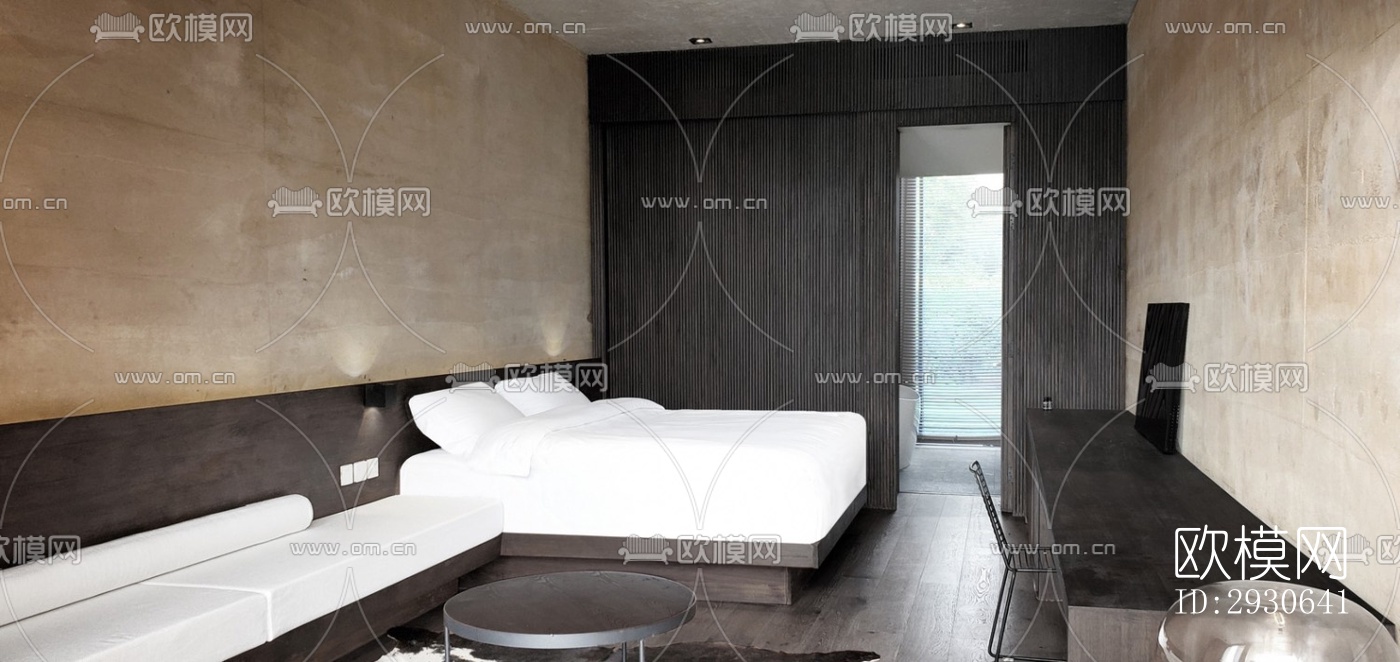 现代酒店民宿效果图下载（渲染图5）