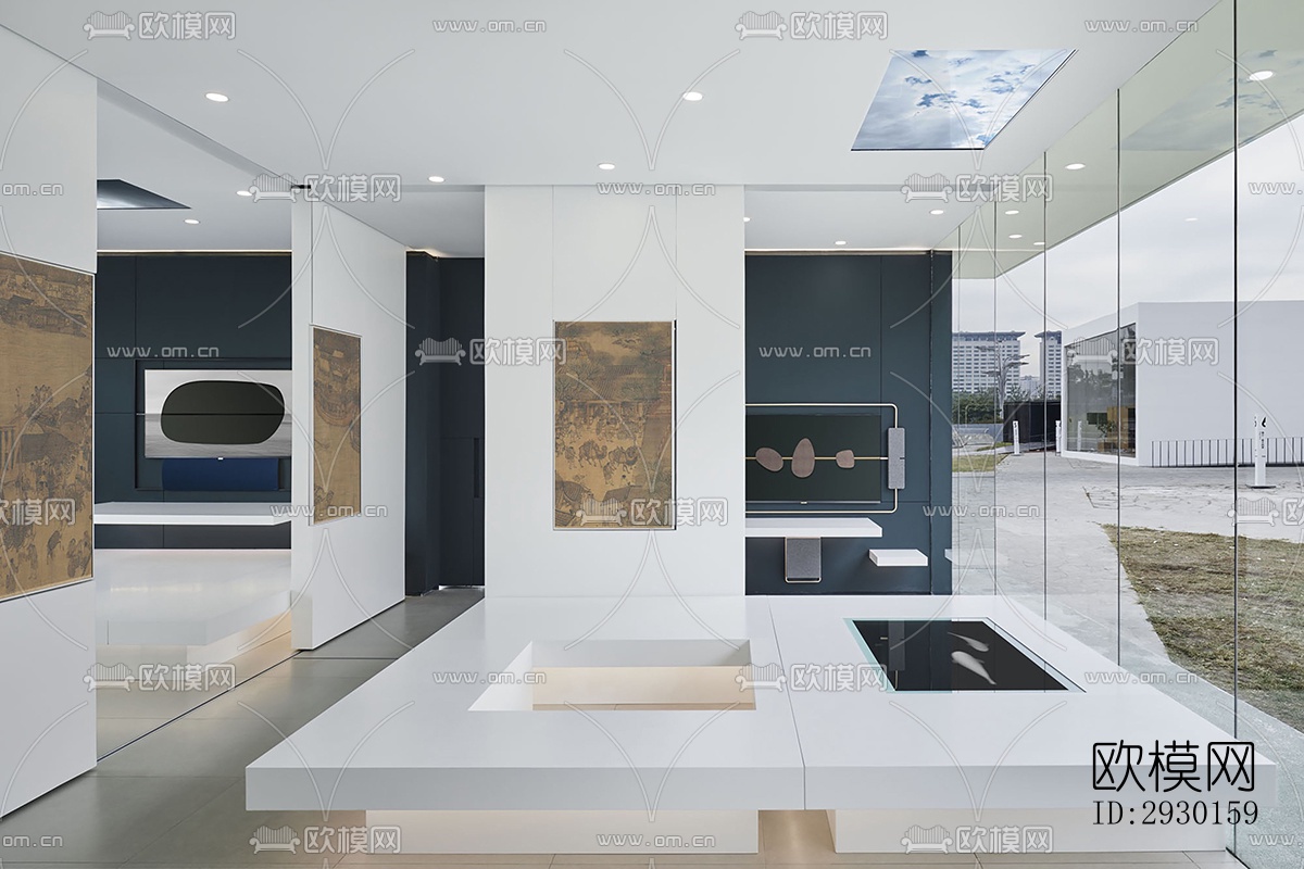 现代展览展厅效果图下载（渲染图11）