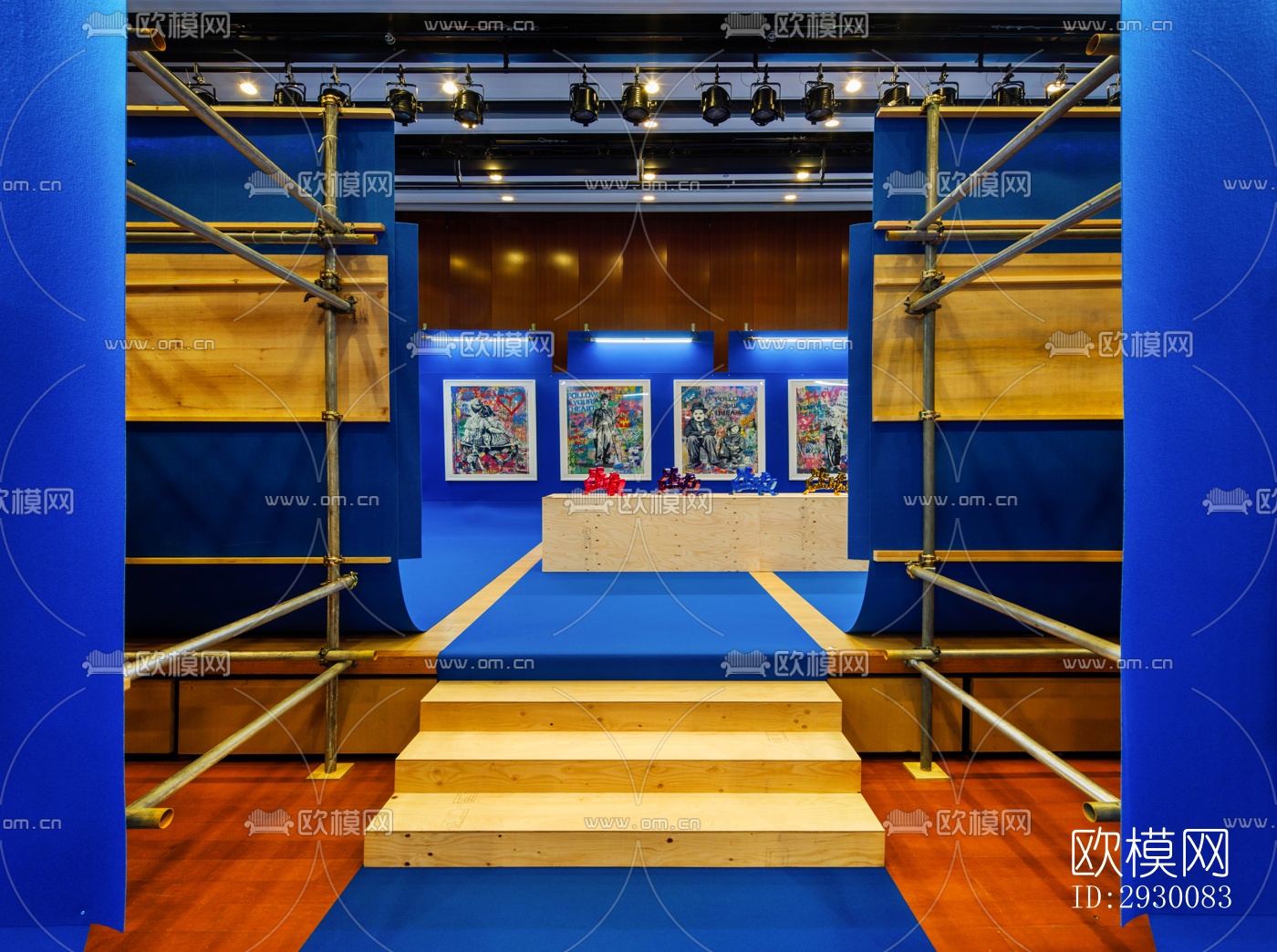 工业风展览展厅效果图下载（渲染图10）