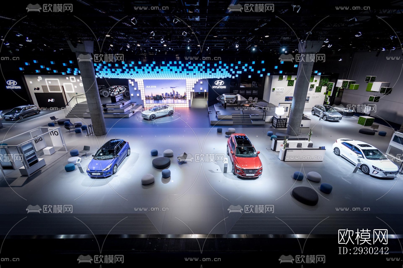 现代展览展厅效果图下载（渲染图1）