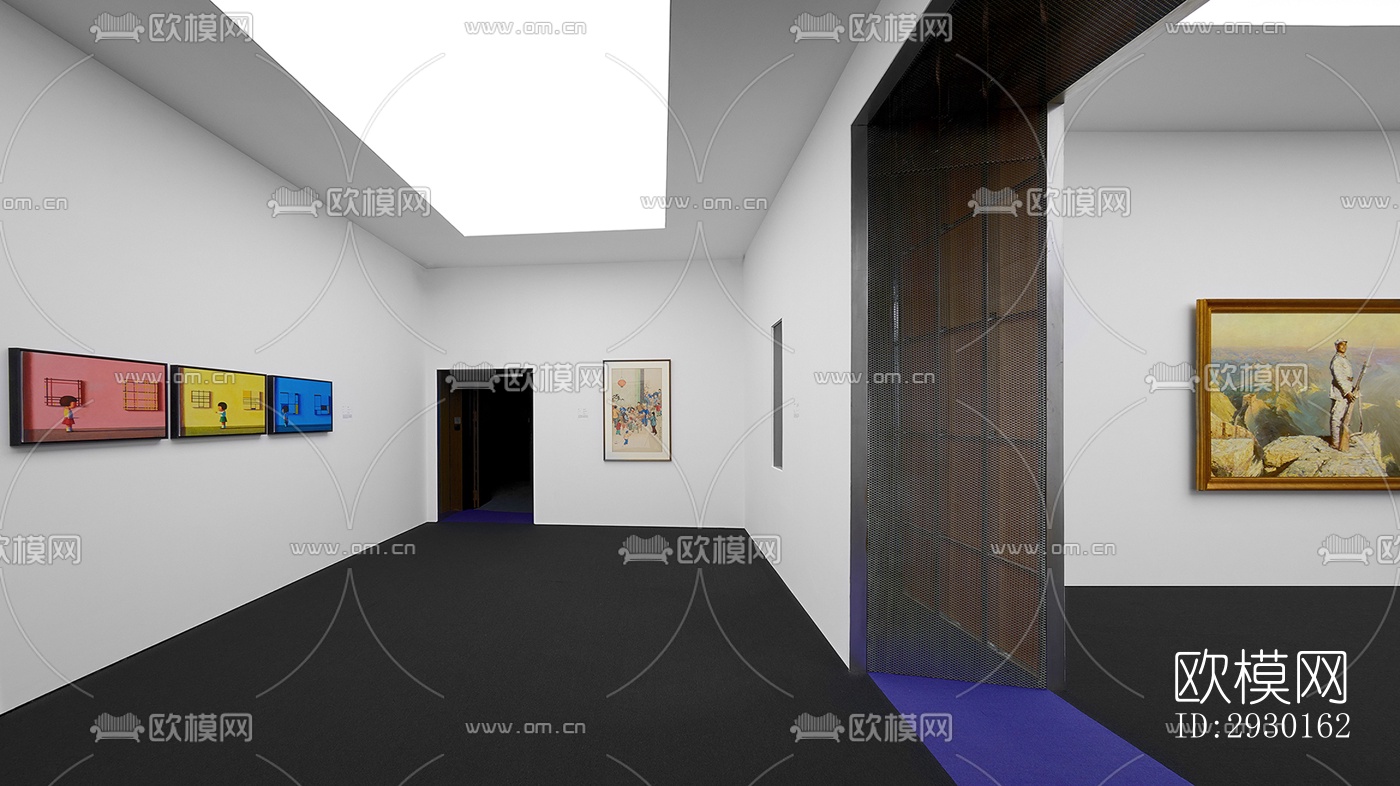 现代展览展厅效果图下载（渲染图10）