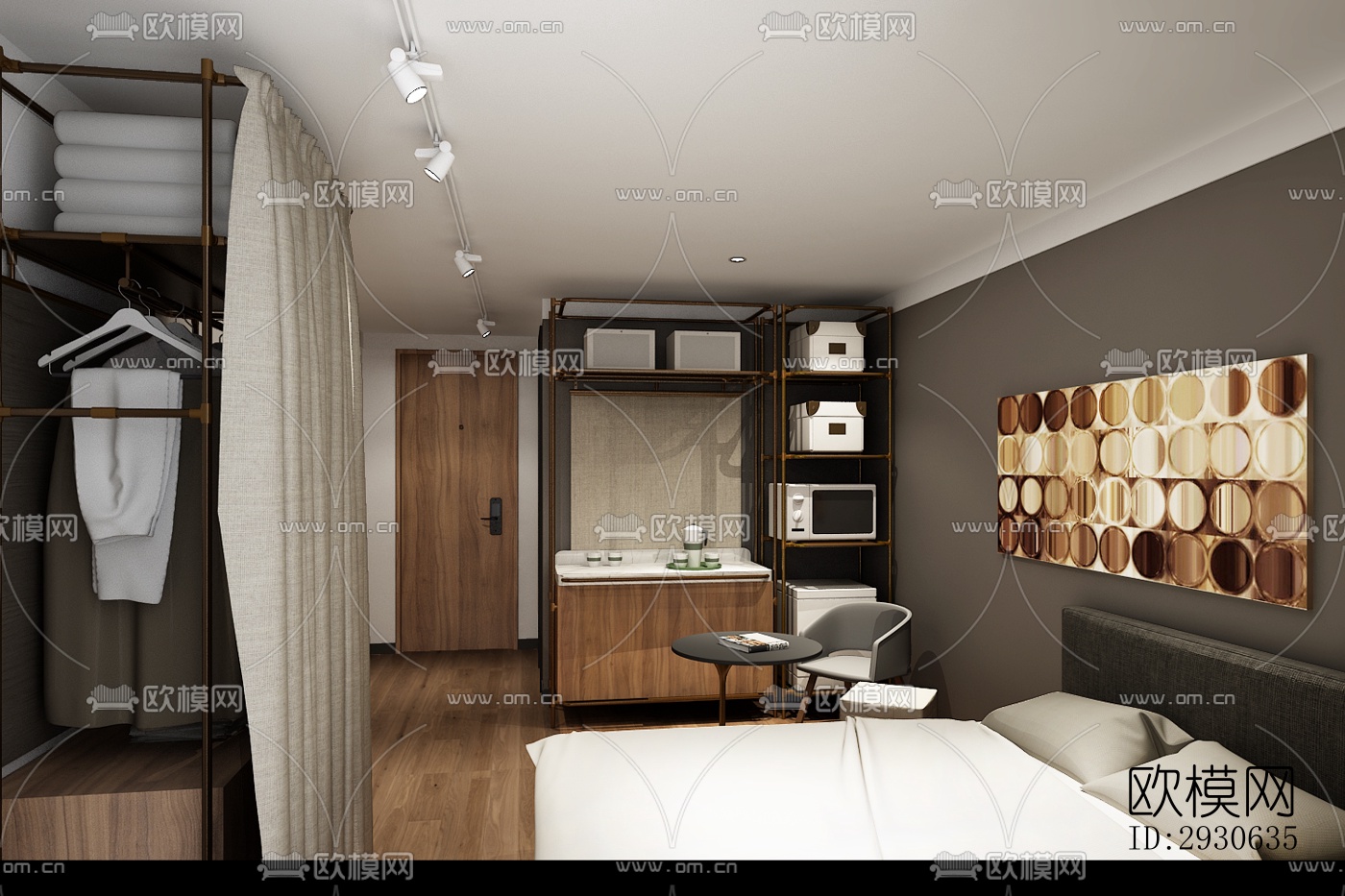 现代酒店民宿效果图下载（渲染图4）