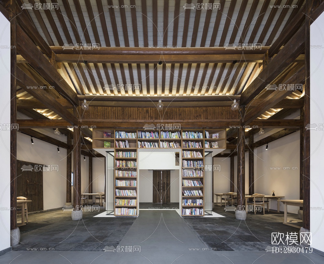 中式酒店民宿效果图下载（渲染图7）