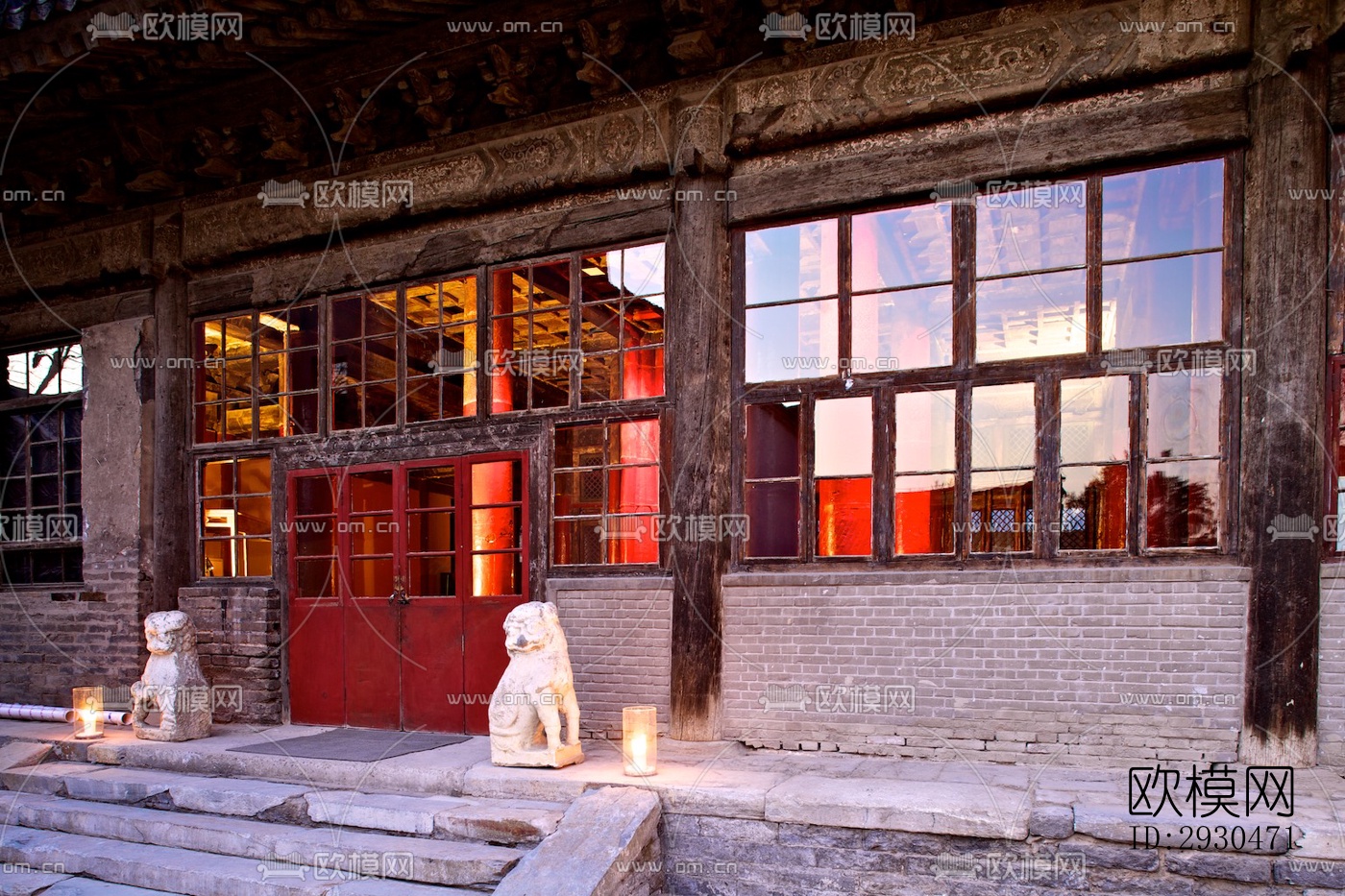 中式酒店民宿效果图下载（渲染图11）