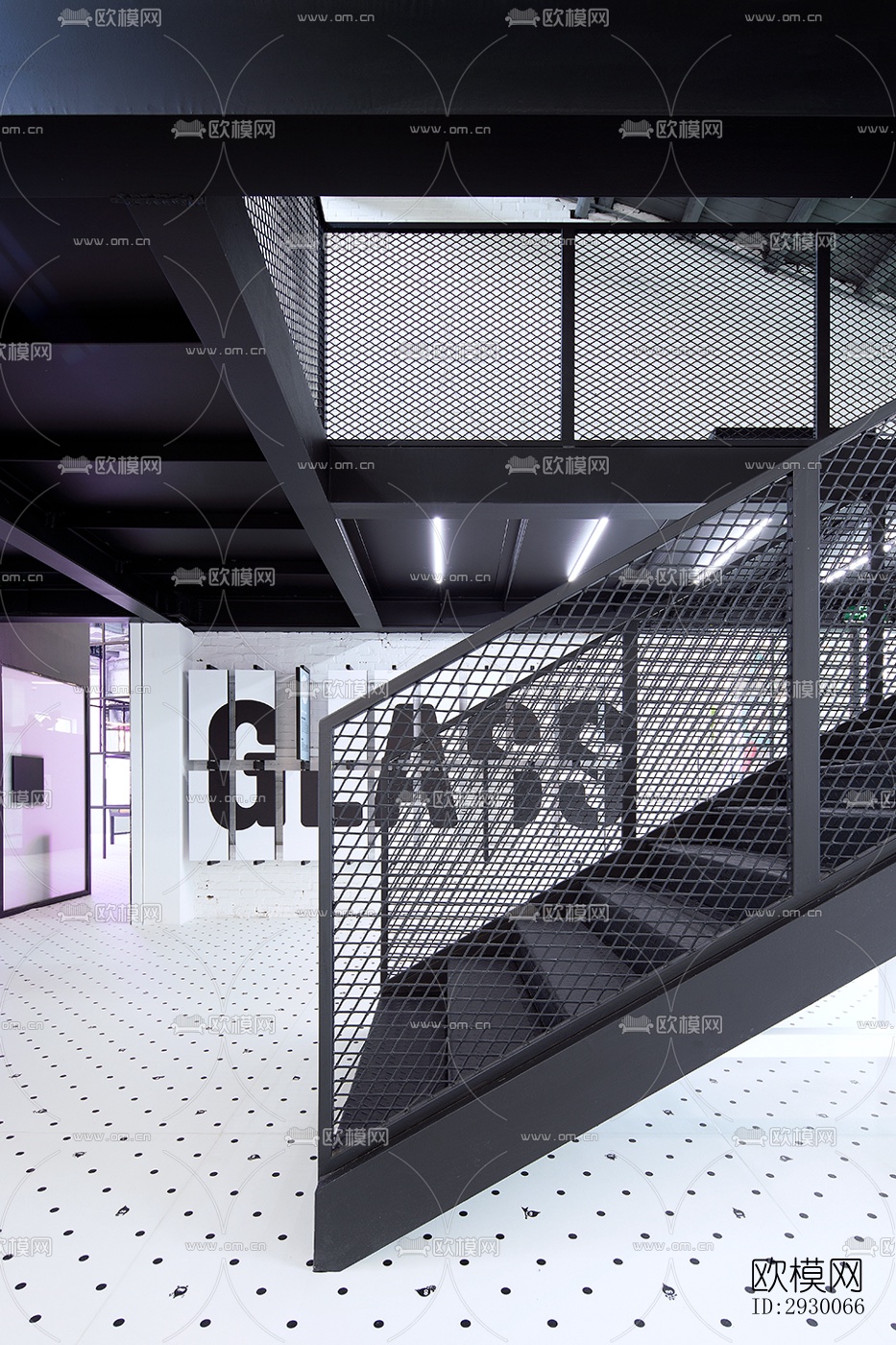 工业风展览展厅效果图下载（渲染图6）