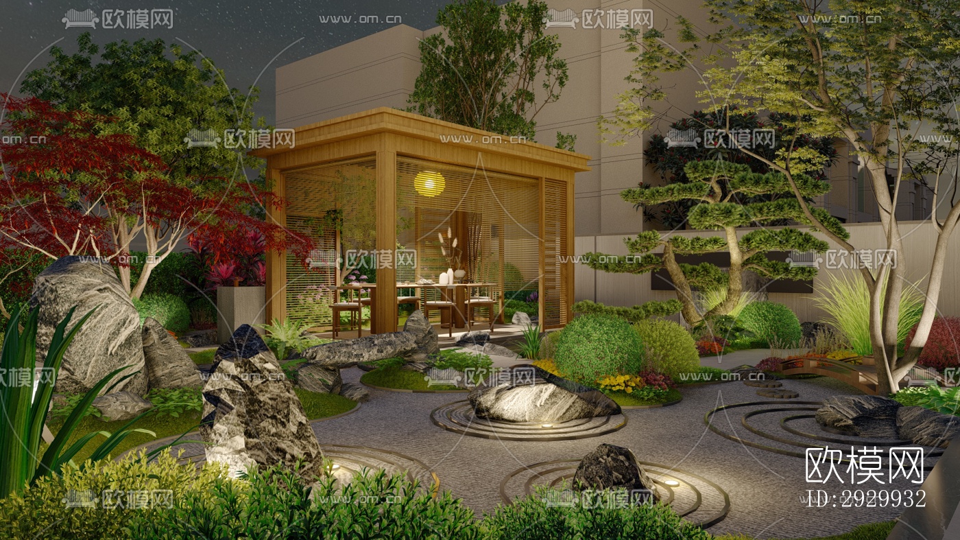 日式居住景观效果图下载（渲染图8）