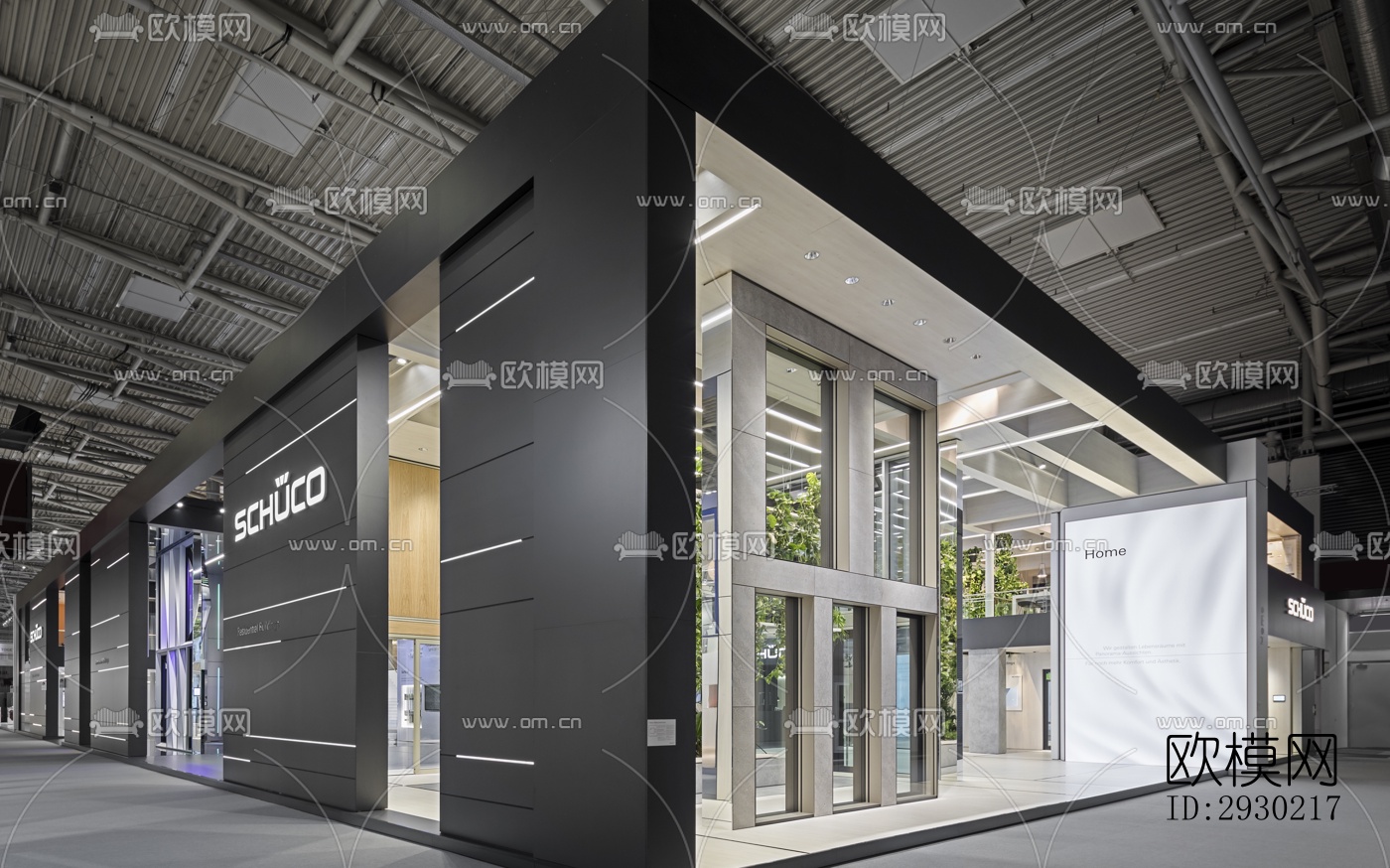 现代展览展厅效果图下载（渲染图4）