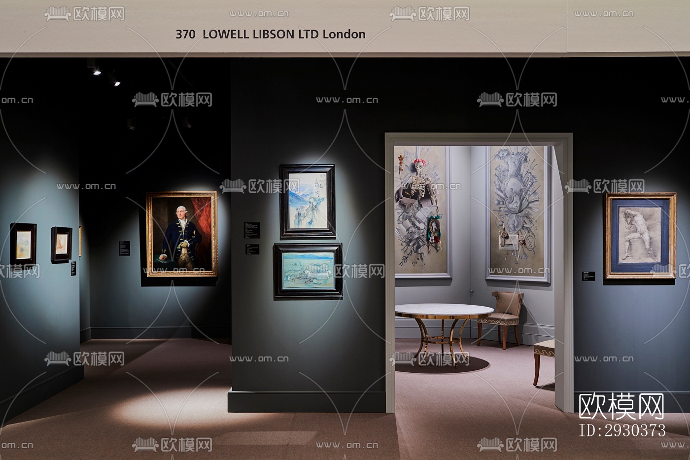 美式展览展厅效果图下载（渲染图5）