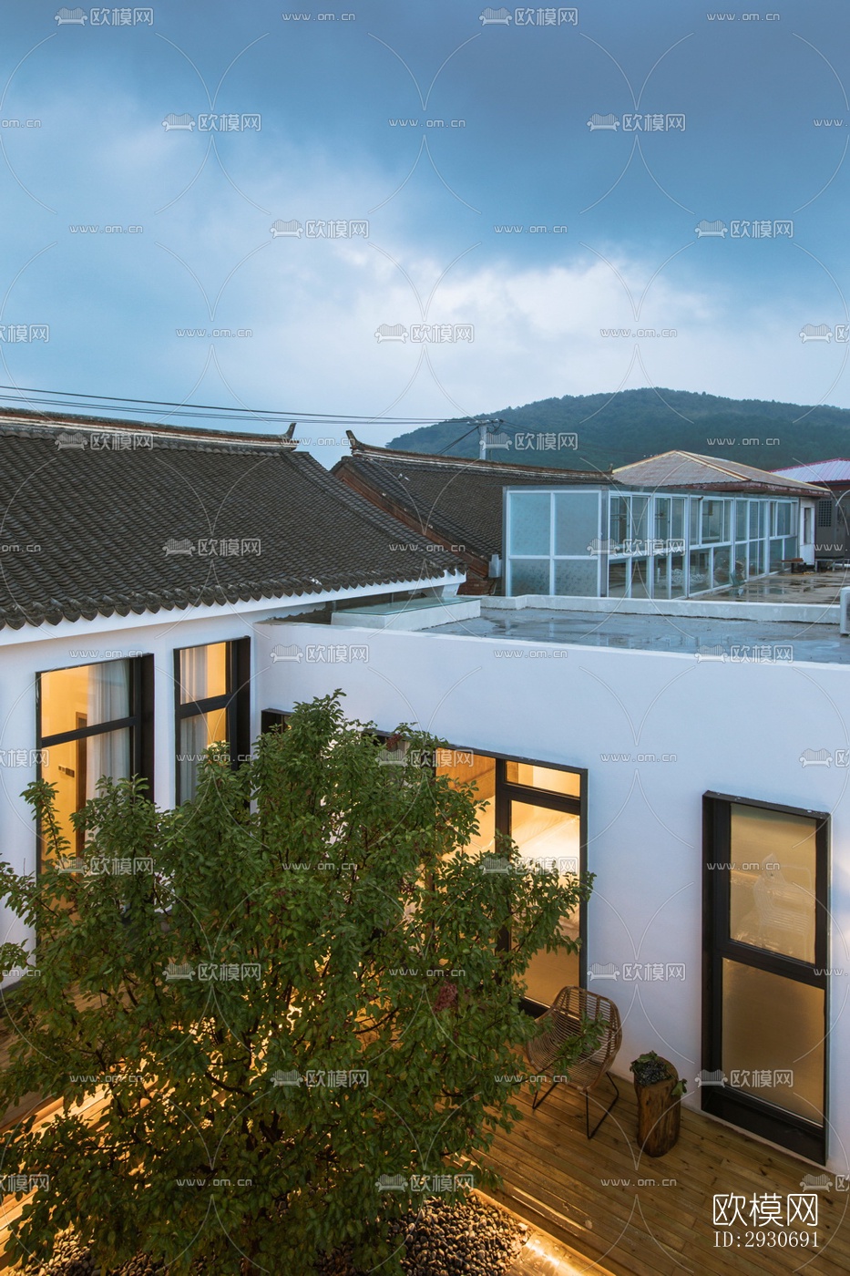 现代酒店民宿效果图下载（渲染图14）