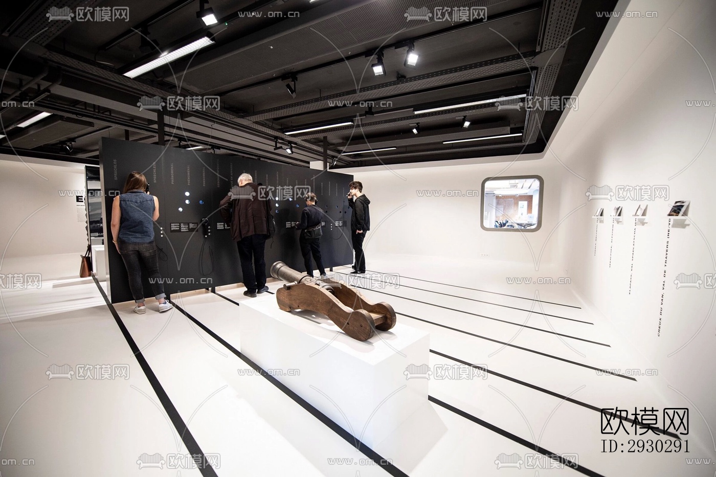 现代展览展厅效果图下载（渲染图2）