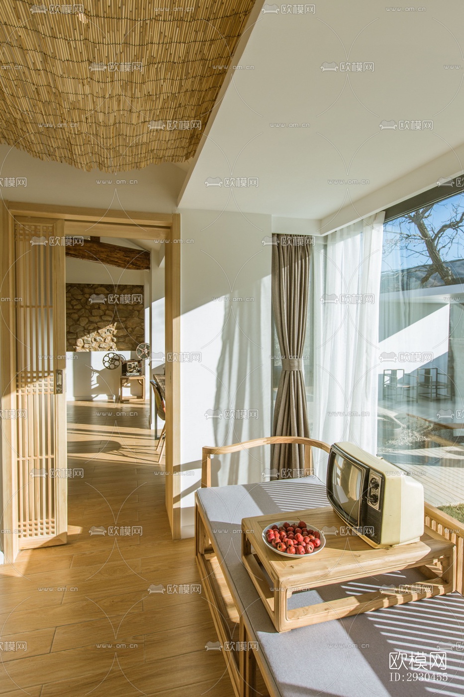 中式酒店民宿效果图下载（渲染图8）