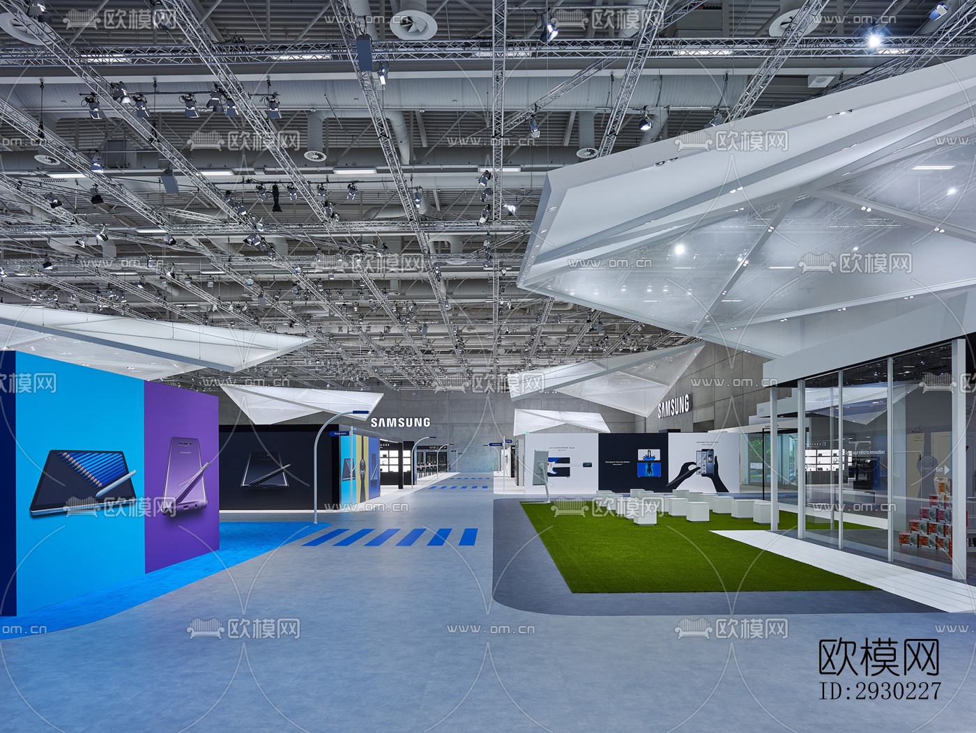 现代展览展厅效果图下载（渲染图6）