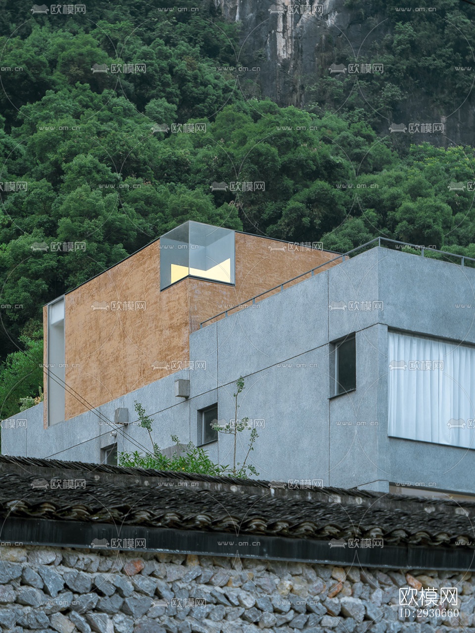 现代酒店民宿效果图下载（渲染图2）