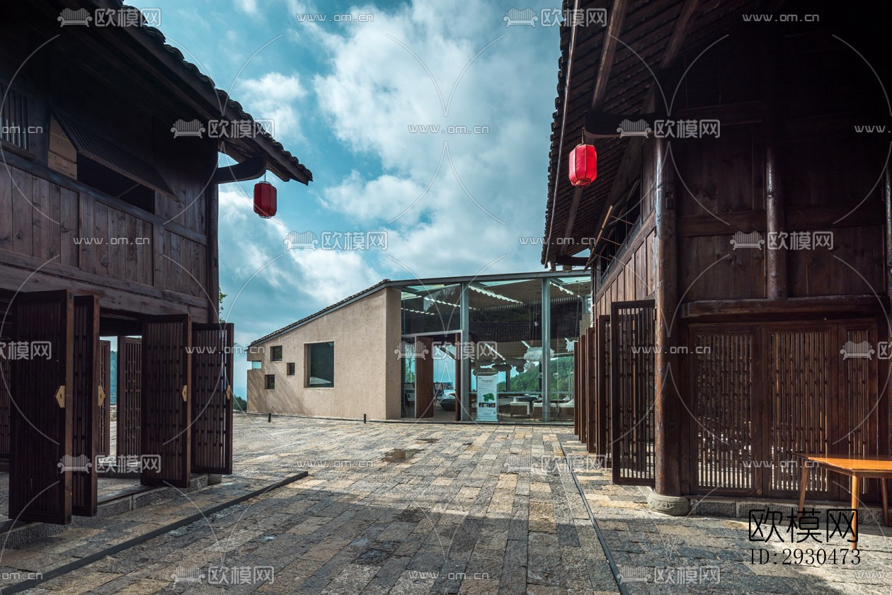 中式酒店民宿效果图下载（渲染图5）