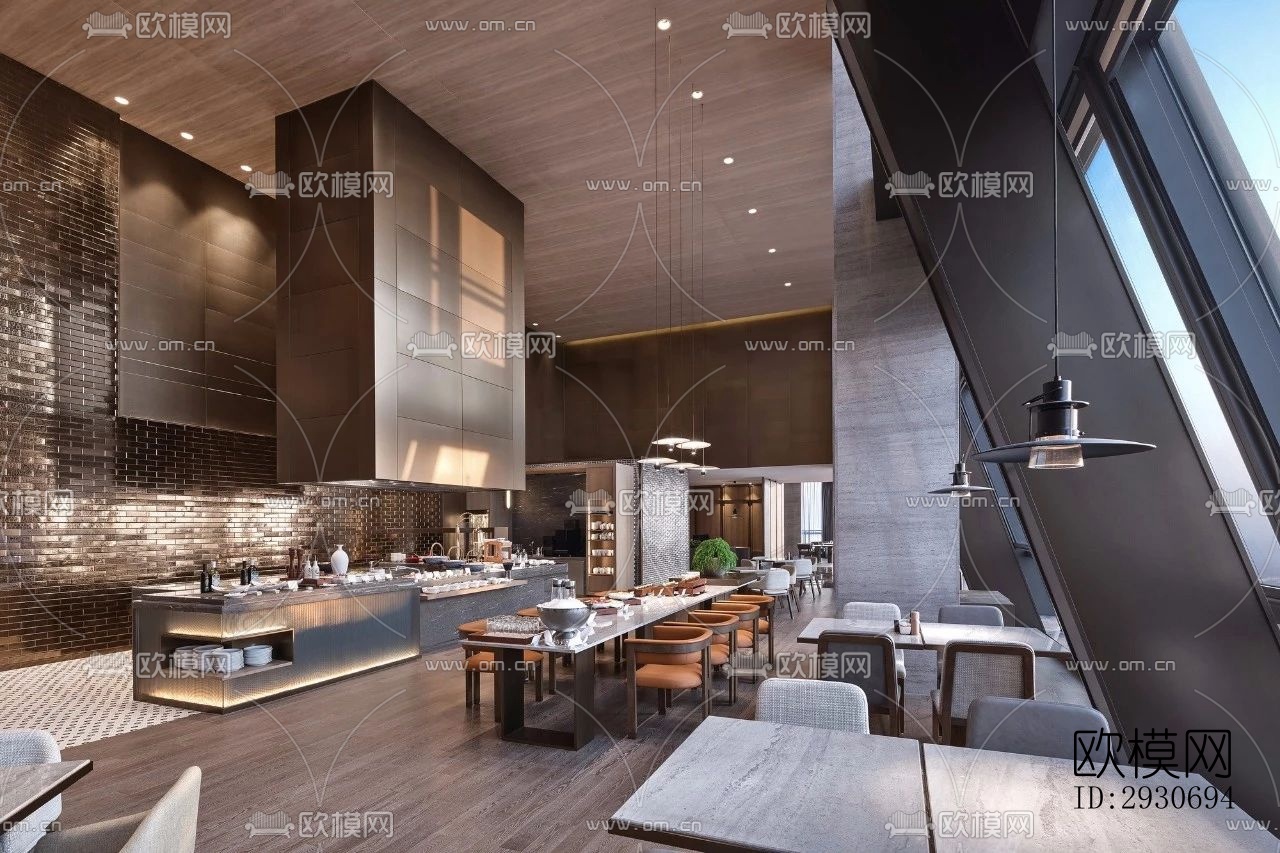 现代酒店民宿效果图下载（渲染图3）